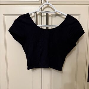 Garage Black Crop Top